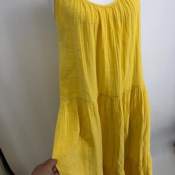 Xirena Lemon Yellow Reagen Cotton Gauze Halter Backless Long Midi Dress XS - Picture 12 of 16